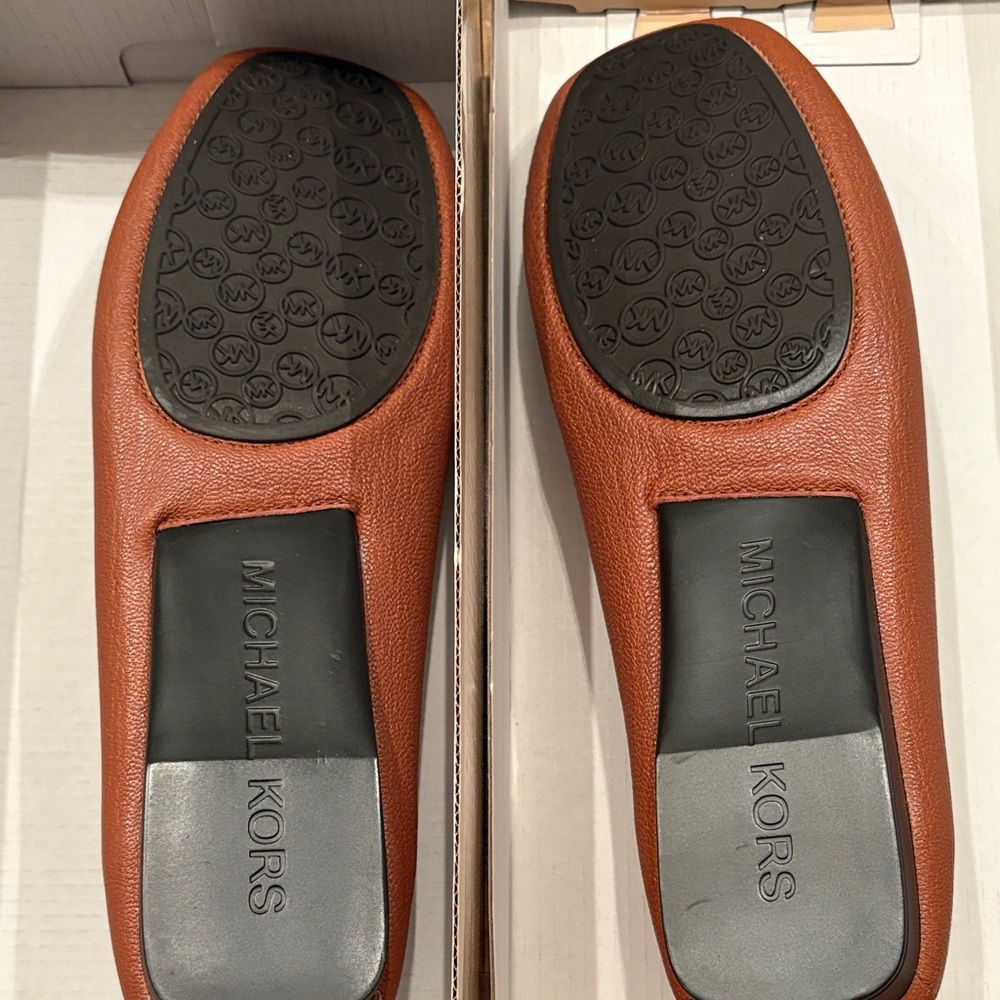 Michael Kors Tan Leather Loafers for Women - Picture 4 of 6